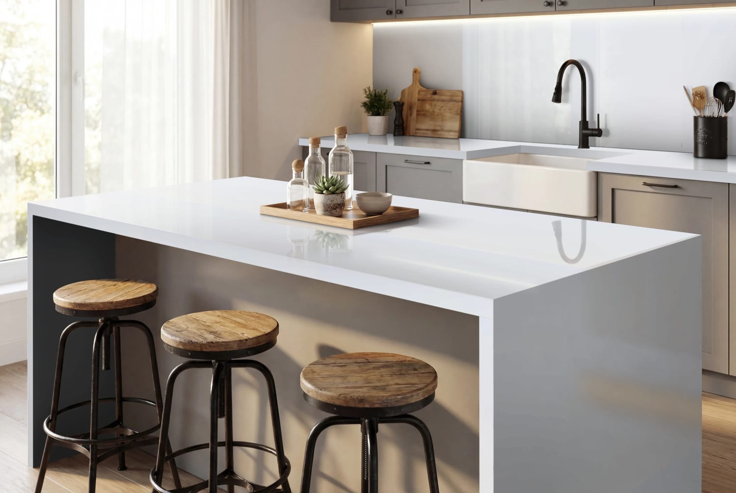 Engineered quartz surface