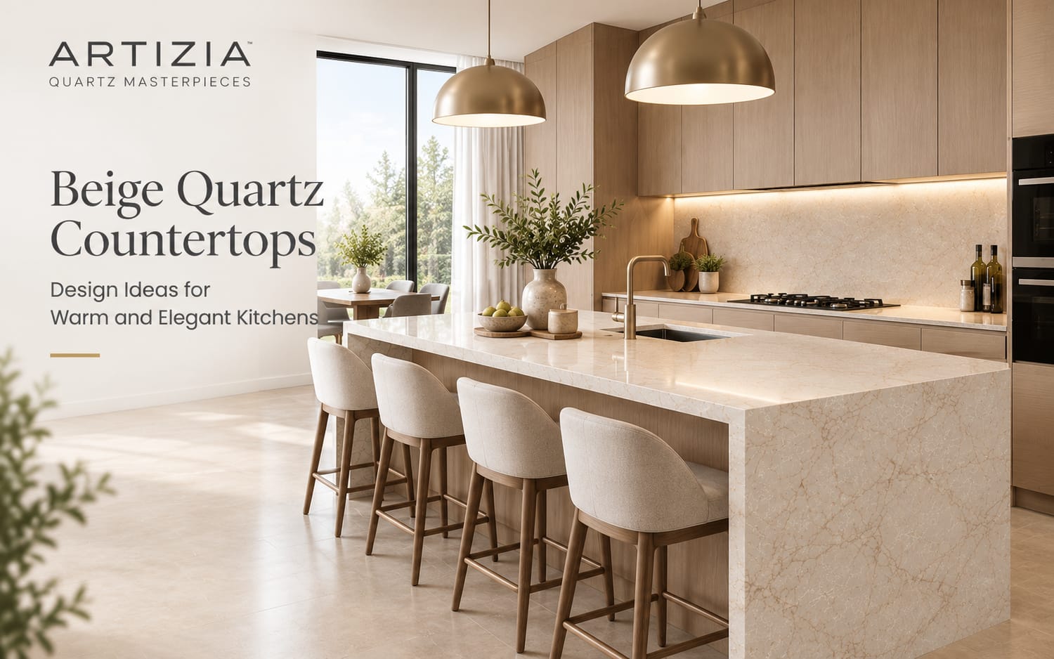 Beige Quartz Countertops: Design Ideas for Warm and Elegant Kitchens